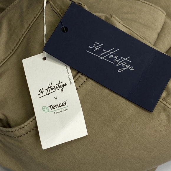 34 Heritage Courage Straight Leg Mid Rise Pants In Khaki Twill Size 30 × 34 NWT - Picture 10 of 16